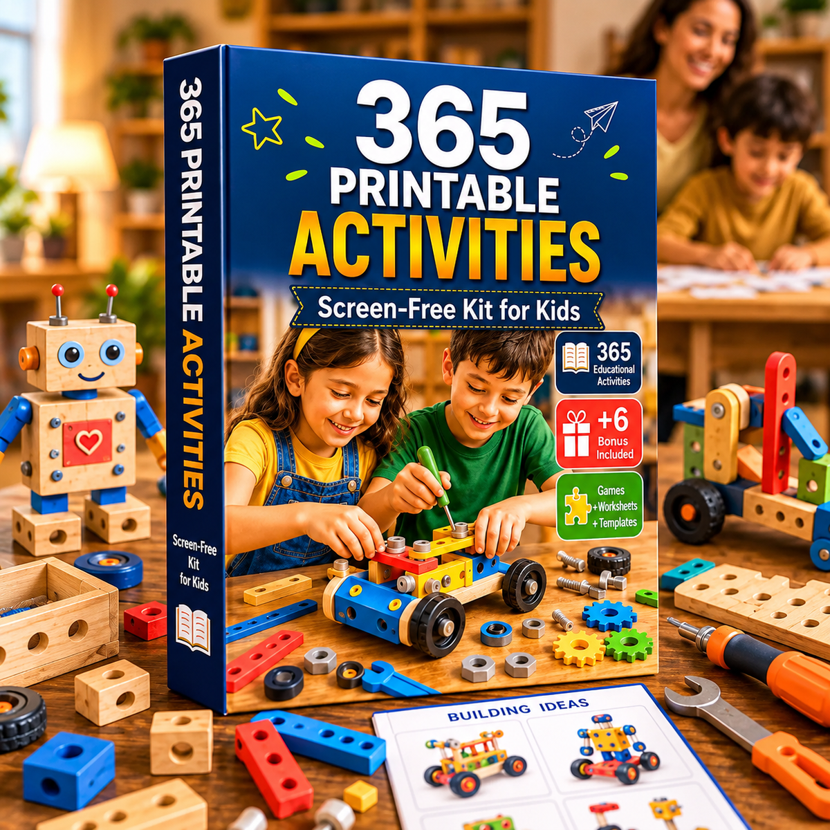 365 Printable Activities — Screen-Free Kids Activity Kit + 6 FREE Bonuses